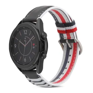 Cinturino per orologio in stile britannico 22mm 20mm fibbia in pelle cinturino per cinturino per coppia di moda giovane per orologio Samsung Galaxy 4