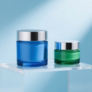 Nouvel emballage cosmétique en verre 30g 50g 1oz, pot de crème pour soins de la peau de luxe à large ouverture avec couvercles et bouchons dorés - Product Image 4