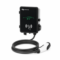Chargeur de voiture électrique flexible 7kW 32A avec contrôle par carte RFID, connectivité Wi-Fi pour usage résidentiel, prise en charge des commandes en gros