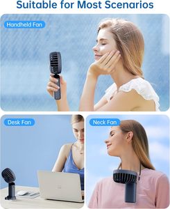 Ventilateur de poche pliable électrique personnel à affichage numérique Batterie Usb Charge Handy Pocket Pliable Rechargeable Portable Fan Mini - Product Image 2