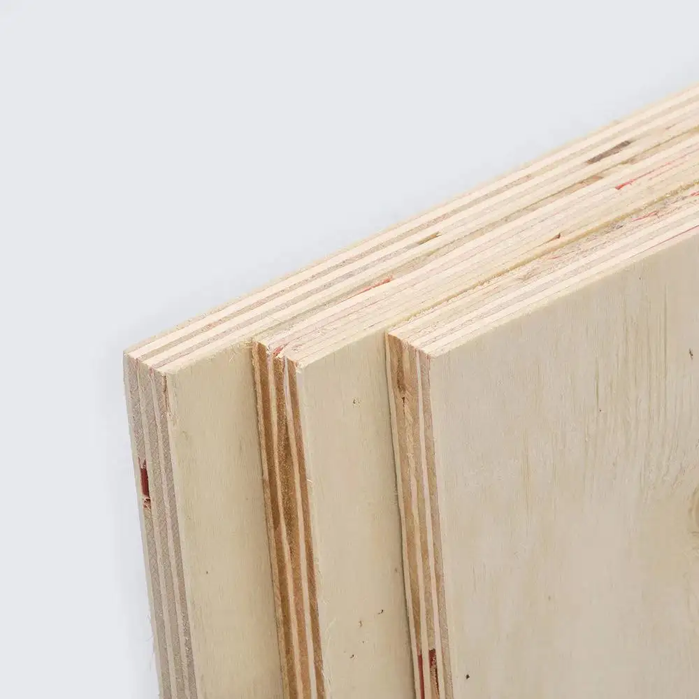 Contreplaqué de bois laminé croisé Biz Standard 1220x2440mm avec placage de pin-feuille de contreplaqué pour la construction, la décoration intérieure, l'artisanat élégant
