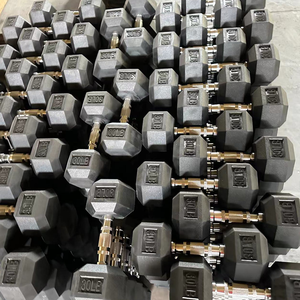 Haltères hexagonaux en <span class=keywords><strong>caoutchouc</strong></span> pour le sport et la remise en forme, fabriqués en Chine, de 1 à 30 kg. - Product Image 2