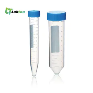 Tabung sentrifugal tabung sentrifugal 50ml ISO 15ml 50ml tabung sentrifugal Polipropilena biru hitam Lab dapat steril