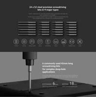 Juego de Destornilladores Eléctricos Inalámbricos de Precisión, Mini Destornillador Industrial de 3.7V, 3Nm de Torque Máximo, 250rpm, Batería Recargable