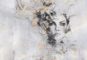 Papier peint mural imperméable vintage <span class=keywords><strong>abstrait</strong></span> avec portrait féminin, texture béton, <span class=keywords><strong>visage</strong></span> <span class=keywords><strong>de</strong></span> <span class=keywords><strong>femme</strong></span>, pour salon et chambre à coucher - Product Image 5