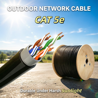 Cable Ethernet Cat5e para Exteriores, Resistente al Agua, a los Rayos UV y a la Intemperie, para Cámaras CCTV y Sistemas de Seguridad, de Fábrica OEM