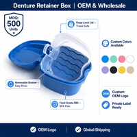 Boîte de rangement portable personnalisée en ABS pour prothèses dentaires et gouttières de rétention, OEM ODM pour cliniques dentaires, pharmacies, vente en gros