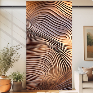 Pannello Murale Fonoassorbente <span class=keywords><strong>in</strong></span> MDF con Texture Ondulata 3D Intagliata, Lussuoso e Moderno, <span class=keywords><strong>per</strong></span> Decorazione d'Interni di Camere <span class=keywords><strong>da</strong></span> <span class=keywords><strong>Letto</strong></span> e Mobili - Product Image 4