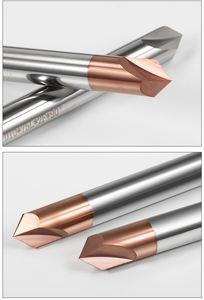 <span class=keywords><strong>Fraise</strong></span> à chanfreiner en carbure <span class=keywords><strong>de</strong></span> tungstène monobloc, 3 cannelures, 90 degrés, pour chanfreinage et ébavurage, profil en V - Product Image 5
