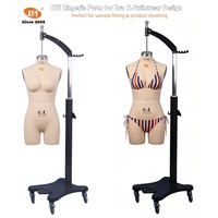 Mannequin de couture demi-corps féminin C75 pour lingerie, soutien-gorge, bikini, maillots de bain, confection de patrons, drapage et tailleur