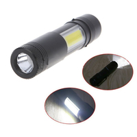 Lampe torche portable QXMOVING, mini lampe torche LED en aluminium, porte-clés EDC, batterie AA, lumière latérale COB avec clip pour chapeau