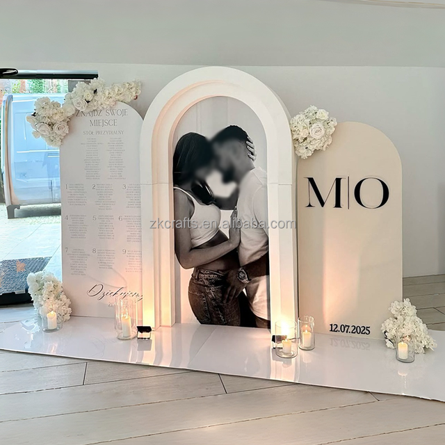 ZKAI Custom Printing Photo Backdrop Wall Wedding Party Decor Welcome Sign Seating Chart Backdrop Arch
