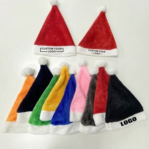 Sombrero de Papá Noel con texto personalizado impreso para <span class=keywords><strong>regalos</strong></span> de Navidad o Papá Noel secreto de Navidad Uso promocional y comercial - Product Image 1