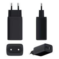 Chargeur rapide GaN 65W PD avec garantie de 3 ans, 2 ports USB-C + 1 port USB-A, certifié CE GS KC UKCA pour CUL ETL FCC SAA PSE CCC EAC CB BIS PSB 100-240V