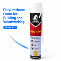 MUCHAO A33 500ml Adhésif polyuréthane monocomposant blanc à séchage rapide multi-usages pour la construction de portes et fenêtres en bois