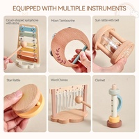 Montessori Wooden Musical Instruments Toy Preschool Baby Natural Wood Percussion Instruments Music Toy for Musical Enlightenment