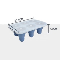 Moules à crème glacée en silicone de qualité alimentaire Plateau à glace en forme de badminton Moules à glaçons en silicone antiadhésif Plateaux avec couvercle