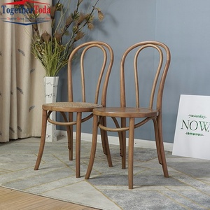 Silla de Comedor de Ratán y Madera Maciza de Estilo Americano Moderno, para Hogar, Restaurantes, Hoteles, Sala de Estar, Exterior, Banquetes, con Respaldo Retro, de Lujo Ligero - Product Image 5