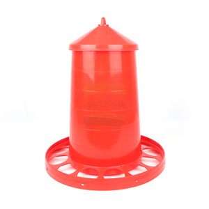 Mangeoire à poulet rouge grande capacité avec barre de séparation anti-gaspillage, équipement d'alimentation pour élevage avicole - Product Image 2