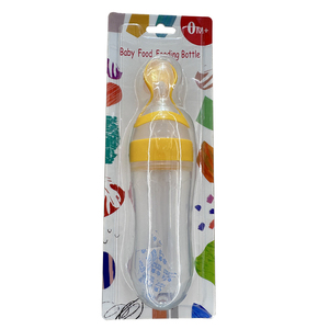 Cuillère à riz et à céréales en silicone pour bébé cuillère à lait <span class=keywords><strong>biberon</strong></span> en silicone pour enfant avec cuillère pour bébé - Product Image 1