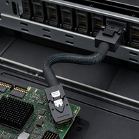 SKS 12Gbps Internes Mini SAS HD SFF-8643 SFF-8087 Kabel 0,8m/1m Reinkupferleiter Abgeschirmt für Computer Server RAID