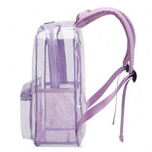 Waterproof Pvc Clear Transparent Plastic School <b>Backpack</b> Bags for Girl - Product Image 3