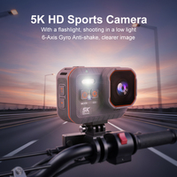 Nouvelle caméra d'action compacte 5K avec écran IPS 2,0 pouces, caméra sportive HD extrême, anti-vibrations 6 axes, capteur CMOS professionnel, caméra étanche pour moto
