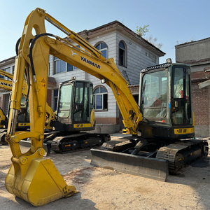 Mini-excavatrice sur chenilles Yanmar Vio55 de 5,5 tonnes d'occasion en bon état, certifiée CE, avec pompe hydraulique et engrenages, pour usage agricole - Product Image 5