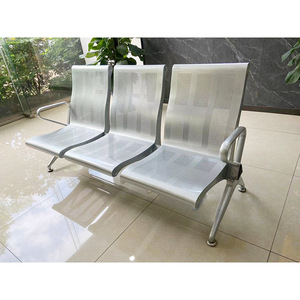 Sillas de Espera Prosperous de Acero Inoxidable, 3 Plazas con Reposabrazos para Espacios Públicos - Product Image 4