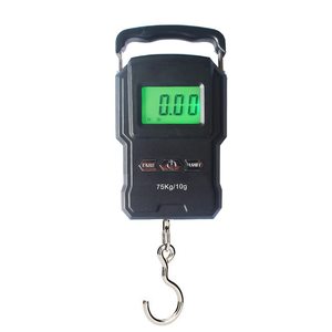 Portable Digital Hanging Scale 75kg 10g LCD Display Built-In <b>Tape</b> Measure for Travel Outdoor Use - Product Image 1