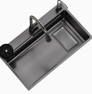 Kitchen <b>Sink</b> Stainless Steel Double Bowl with <b>Drainer</b> Board Right Hand - Product Image 3