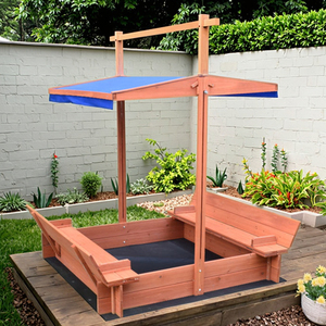 SDSB002 Caja de Arena para Jardín, de Madera, para Exteriores, para Niños, con Sombra - Product Image 2