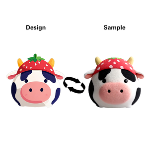 Juguete <span class=keywords><strong>de</strong></span> peluche <span class=keywords><strong>de</strong></span> ganado <span class=keywords><strong>de</strong></span> alta calidad, logotipo personalizado, juguetes <span class=keywords><strong>de</strong></span> <span class=keywords><strong>dibujos</strong></span> animados suaves, vaca <span class=keywords><strong>de</strong></span> fresa, Animal <span class=keywords><strong>de</strong></span> peluche, mascota corporativa - Product Image 1