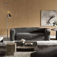 Zeitgenössisches Stoffsofa mit Schlankem Metallbein-Design Moderne Wohnmöbel für Schulgebrauch aus Holz und Edelstahl