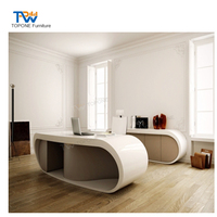 Design moderne acrylique surface solide bureau d'ordinateur bureau exécutif google bureaux