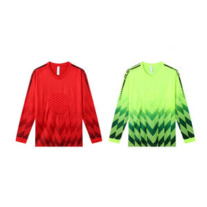 2025 und 2026 New Season Maßge schneiderte, hochwertige, preisgünstige Fußball-Torwart uniformen in Rot und Grün - Product Image 1