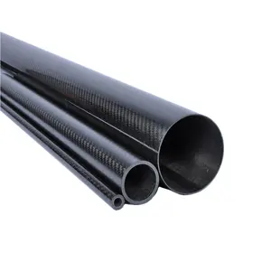 Barril de tubo de fibra de carbono con riel de sepia redonda, personalizado, 3k, gran oferta