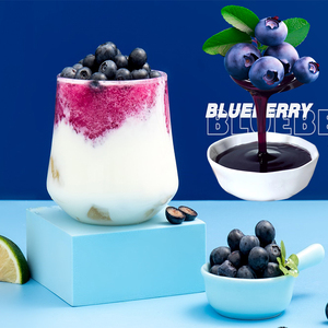 High Concentration Blueberry Juice <b>Syrup</b> Mixed Fruit Flavor with Sugar in Bottle for Bubble Tea and <b>Slush</b> Wholesale Puree - Product Image 4