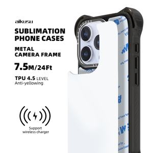 Coques de téléphone 7,5M anti-impact, transfert thermique TPU PC, prise en charge de la charge sans fil, sublimation 2D pour iPhone 16 15 14 13 12 Pro Max - Product Image 1