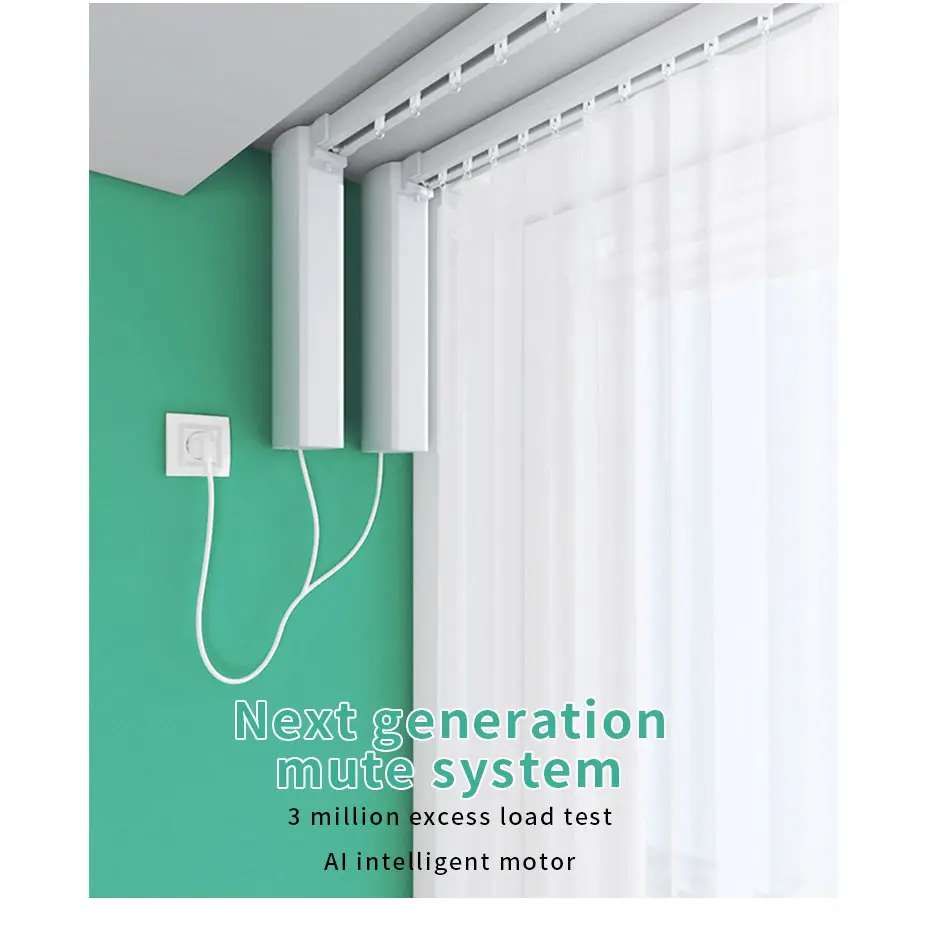 Electric Curtain Motor Curtains Automatic Smart Home Automation System Electric Remote Control Drapery System Curtain Motor