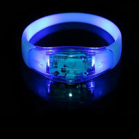 Bracelet LED personnalisé en gros, bracelet lumineux à commande vocale pour les concerts, les événements d'entreprise, les cadeaux promotionnels
