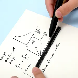 2023 nouveau stylo règle design stylo à bille multifonction en forme de triangle avec règle pour les étudiants