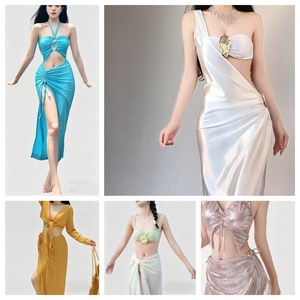 Traje de Baño Bikini Personalizado para Mujer, Traje de Baño Sheining con Falda, Secado Rápido, Transpirable, Conjunto de Tres Piezas - Product Image 3