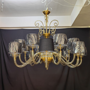 יד מפוצץ זכוכית נברשת מדורה זכוכית תליון אורות מנורת מנורת תליית נברשת יוקרה הוביל נברשת - Product Image 5