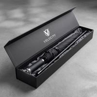 Parapluie de golf de luxe en fibre de verre, semi-automatique, noir discret, coupe-vent, 30 pouces, avec logo personnalisé, accessoire de marque pour chaussures