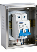 Interruptor Automático Modular (MCB) de 2 Polos, 63A, 230/400V, Capacidad de Ruptura de 6kA, para Riel DIN, para Caja de Distribución