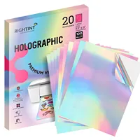 holographic paper adhesive sheet transparent inkjet
