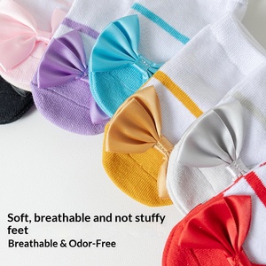 Chaussettes de sol en coton tricoté doux pour bébés filles de 0 à 2 ans, antidérapantes, à double nœud, collection printemps, offre spéciale - Product Image 3