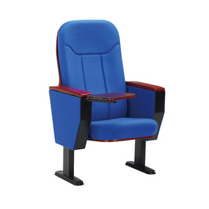 Silla de Teatro Masao en Tela Azul y Roja con Tablero de Escritura para Auditorio, Cine y Sala de Conferencias - Product Image 1