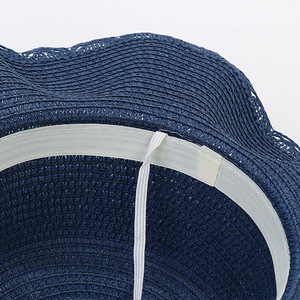 Nouveau produit <span class=keywords><strong>2022</strong></span>, chapeau de paille simple pour femme, grand chapeau de soleil à fleurs, vente en gros, chapeau de soleil fin et respirant pour l'été - Product Image 6